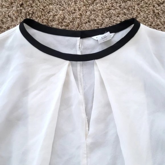 Club Monaco 100% Silk White Blouse Long Sleeves Size M - Picture 3 of 12